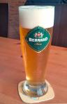 Bernard bile pivo,  sklenice piva Bernard bile pivo