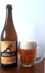 Podlesky Hulvat 14°, single hop ale lahev a sklenice